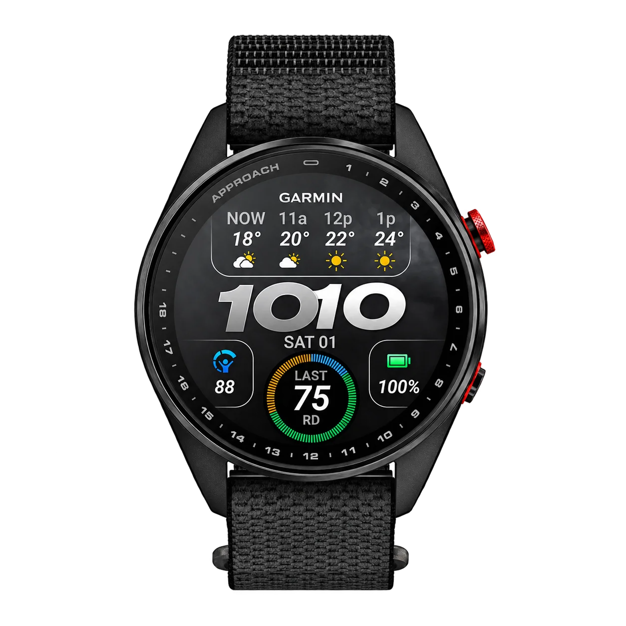 Garmin Approach S72 47 mm – Kolgrátt / Svart – önnur sýn