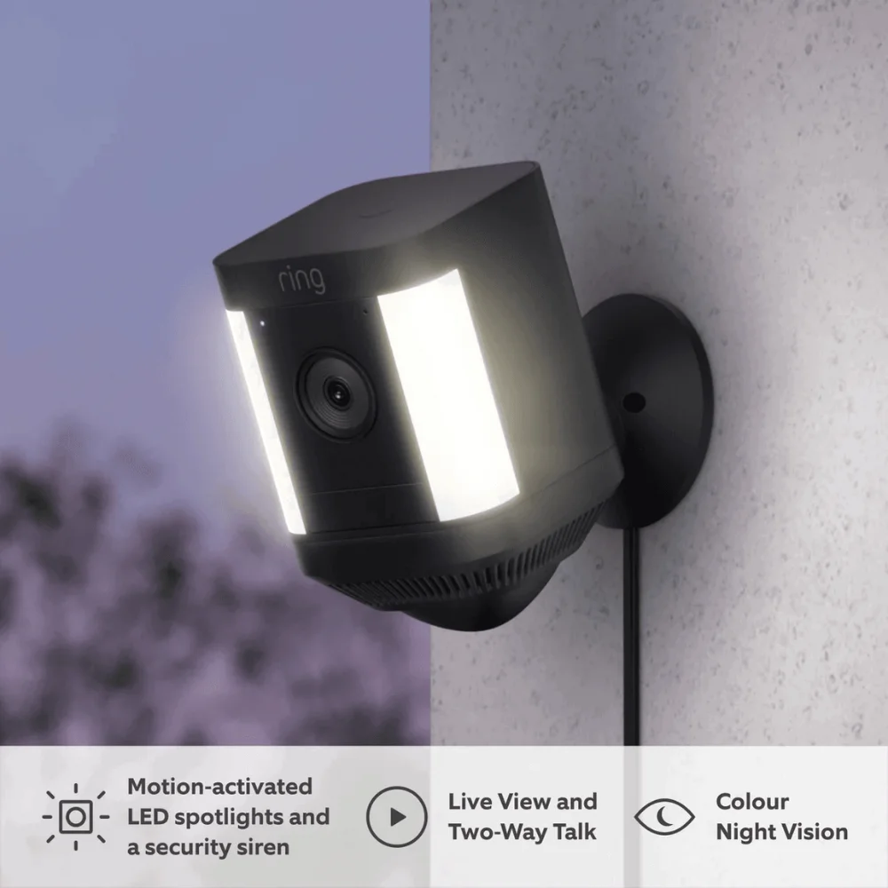Ring Spotlight Cam Plus Plug-in - Svört