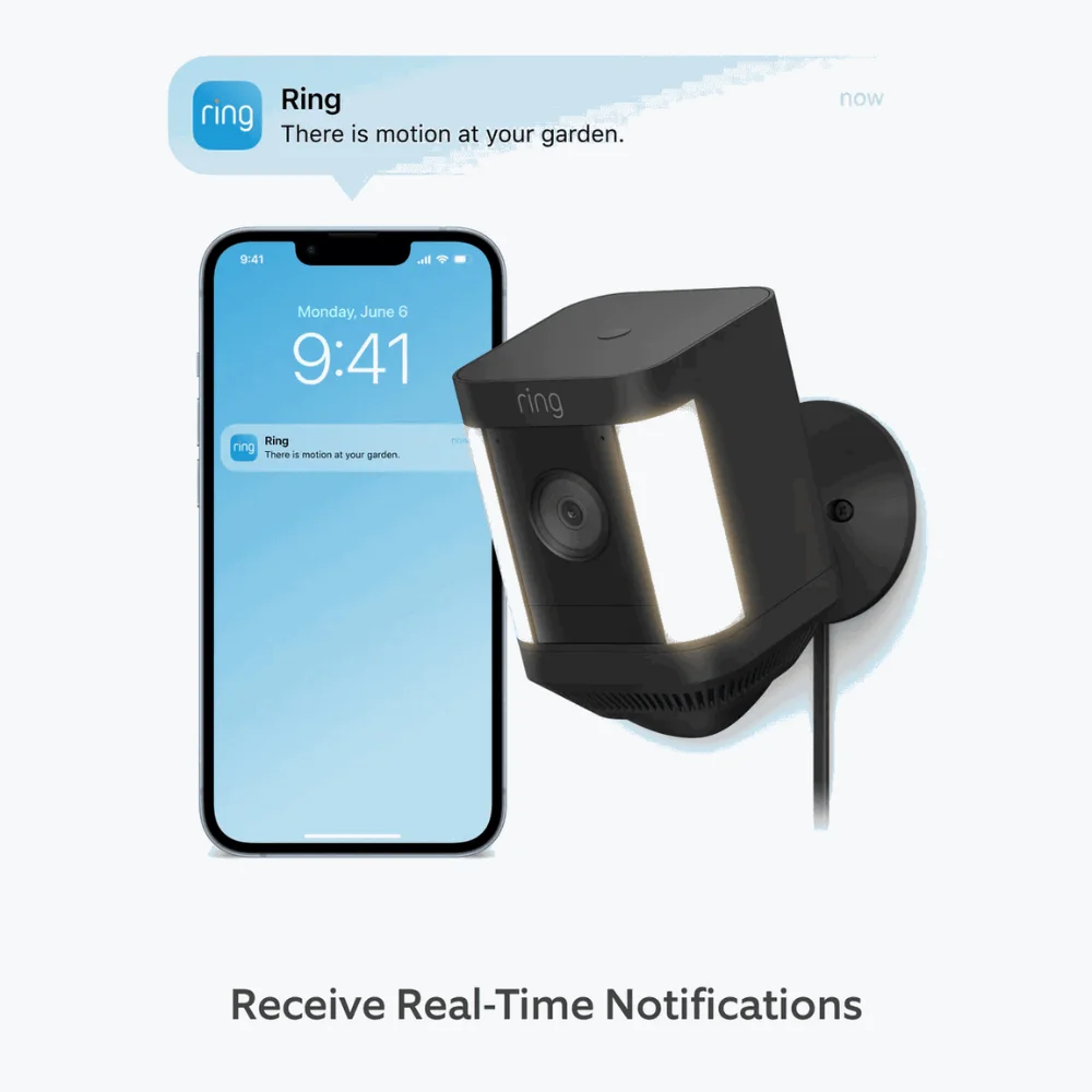 Ring Spotlight Cam Plus Plug-in - Svört