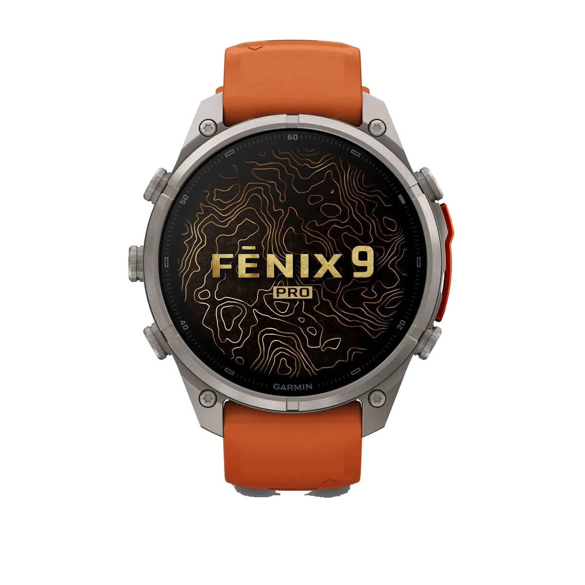 Garmin Fenix 9 Pro 47mm LTE - Grátt/appelsínugult
