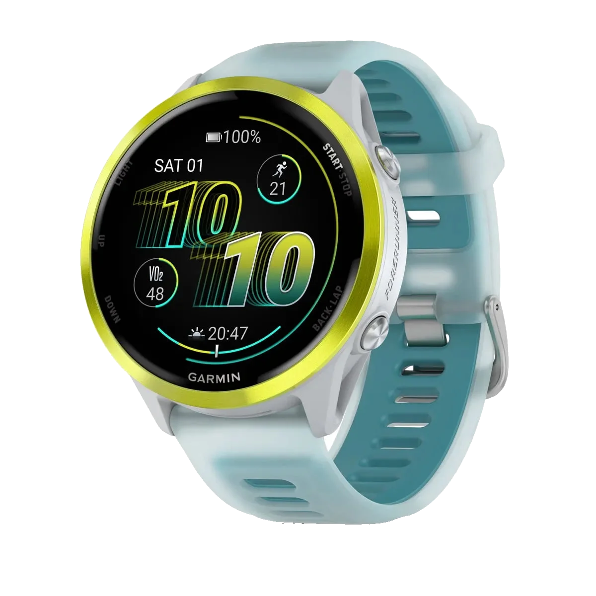 Garmin Forerunner 570 47mm - Steinhvítt/Grænblátt