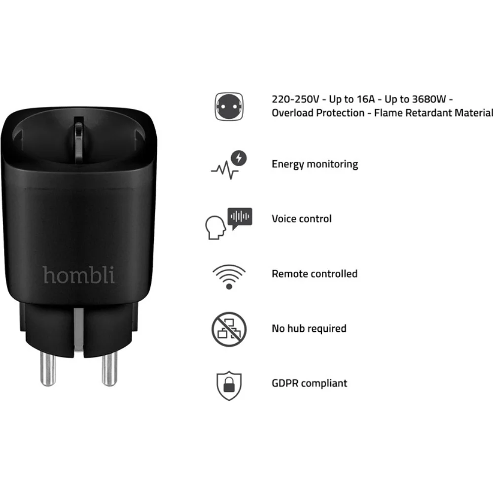 Hombli Smart Socket - Svört