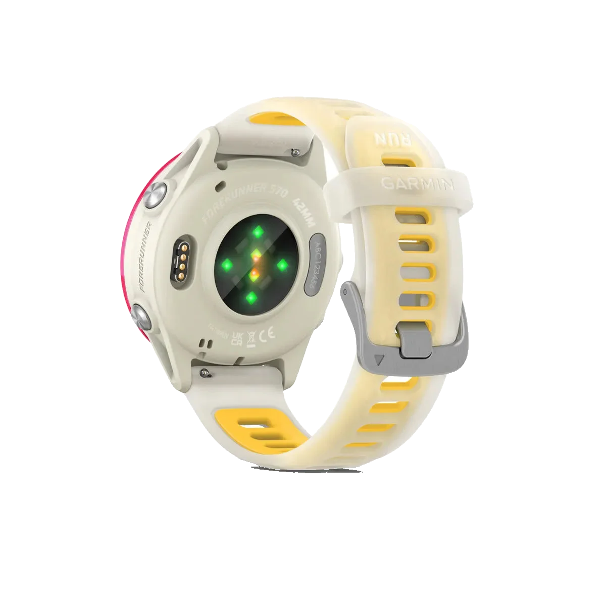 Garmin Forerunner 570 42mm - Beinhvítt/Mangógult