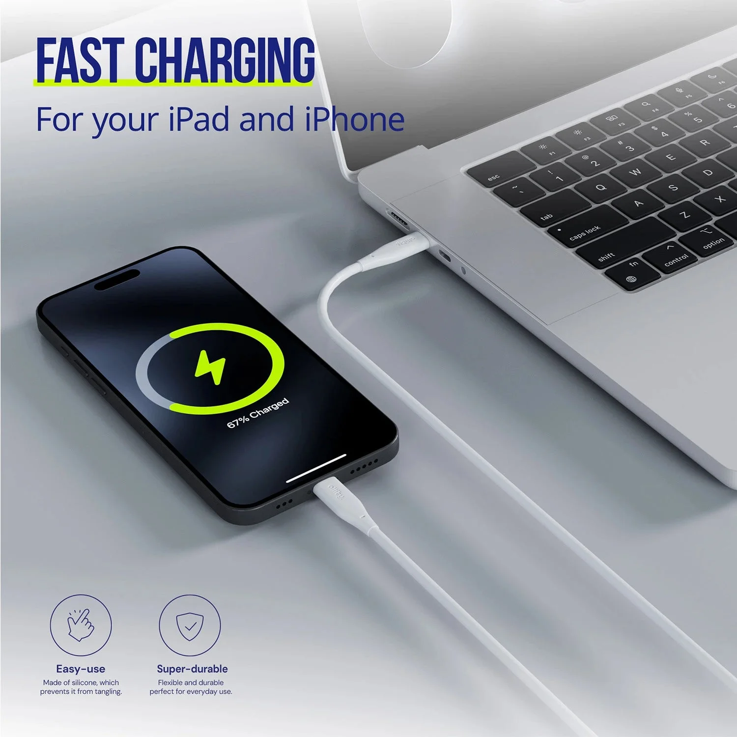 Allity USB-C - USB-C 1.0m 60W - White