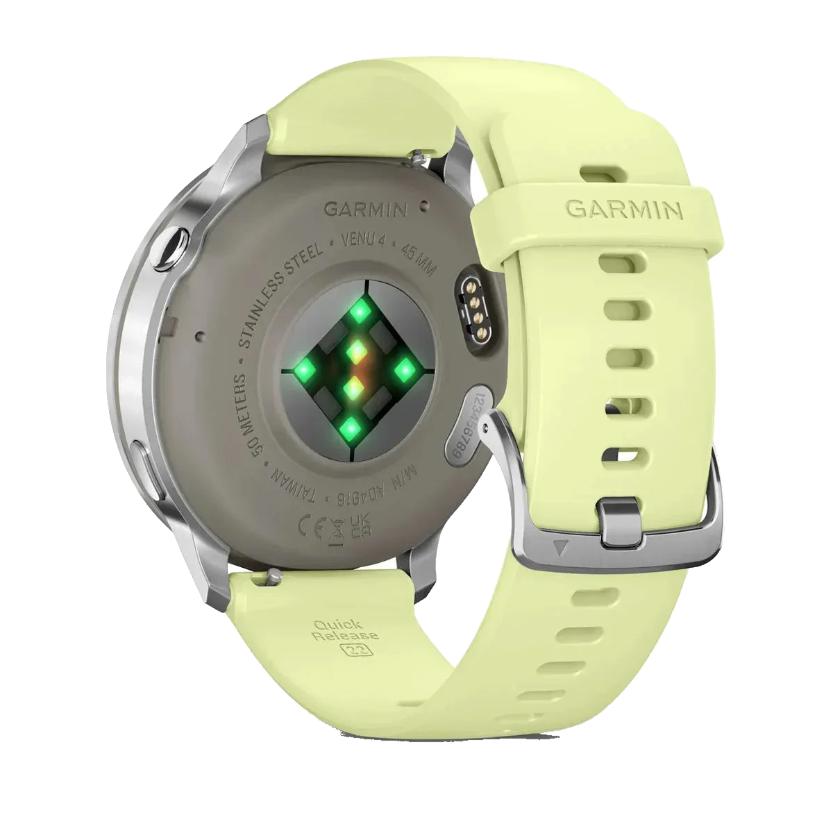 Garmin Venu 4 45mm - Silfur/gult