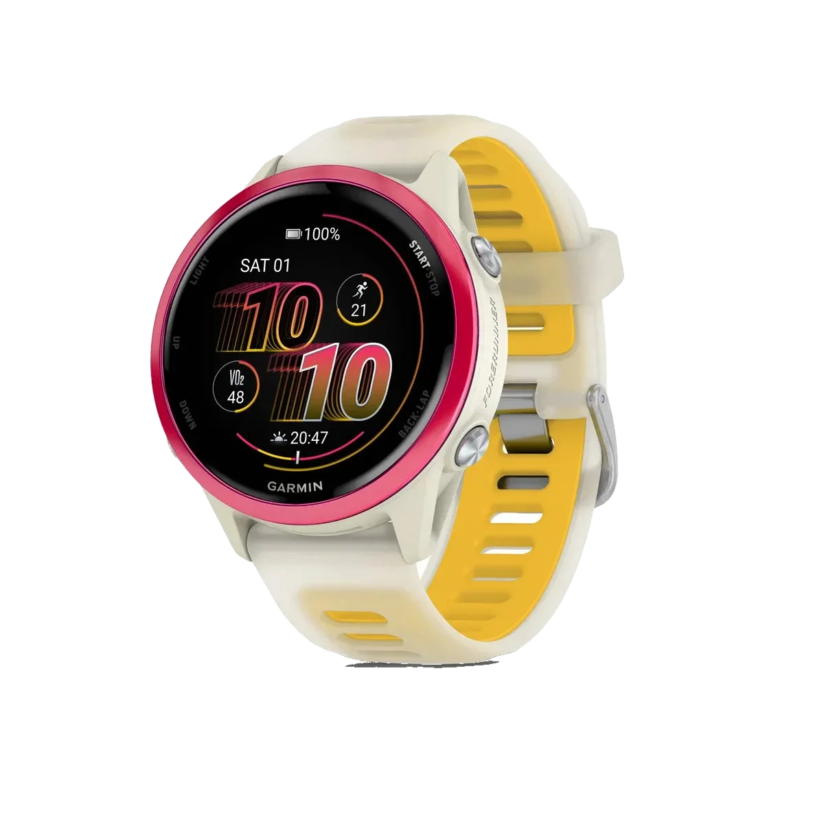 Garmin Forerunner 570 42mm - Beinhvítt/Mangógult