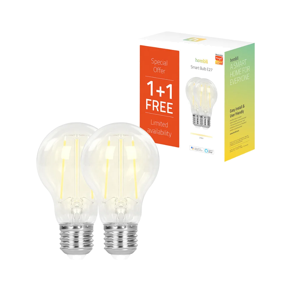 HOMBLI Smart Bulb 7W Retro Filament (E27), Promo Pack