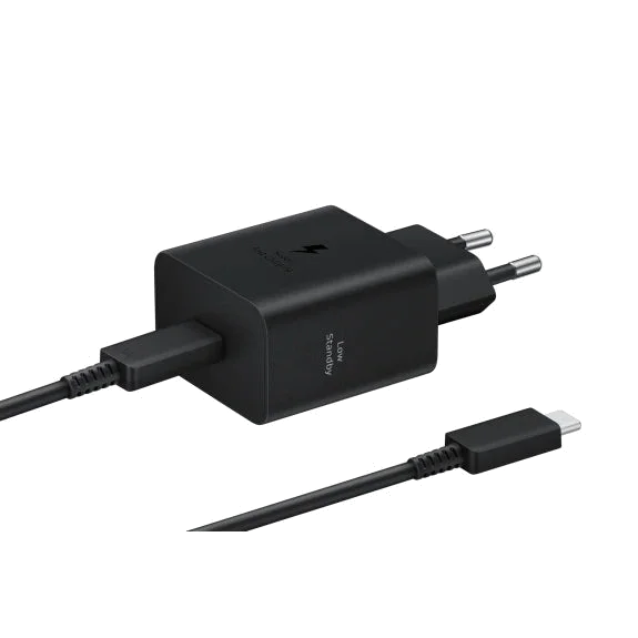 Samsung 45w hleðslukubbur og USB-C snúra