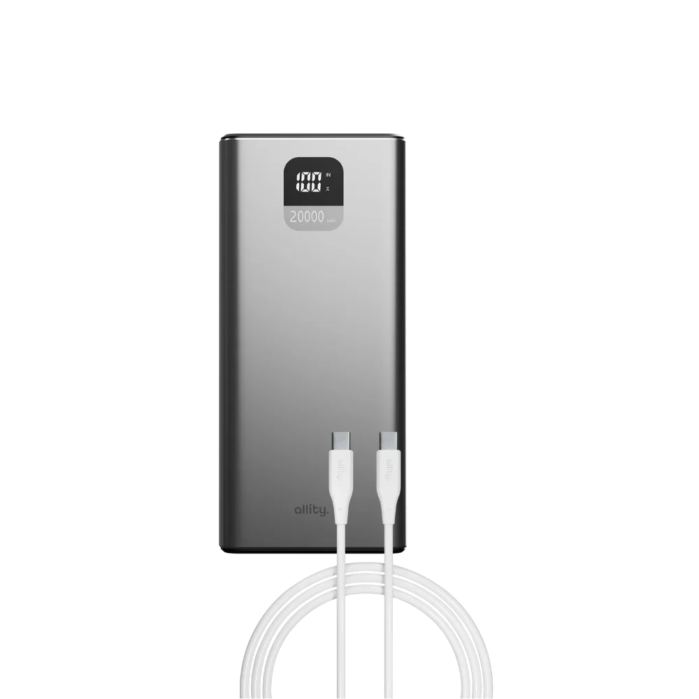 Allity Power Bank + USB-C hleðslusnúra
