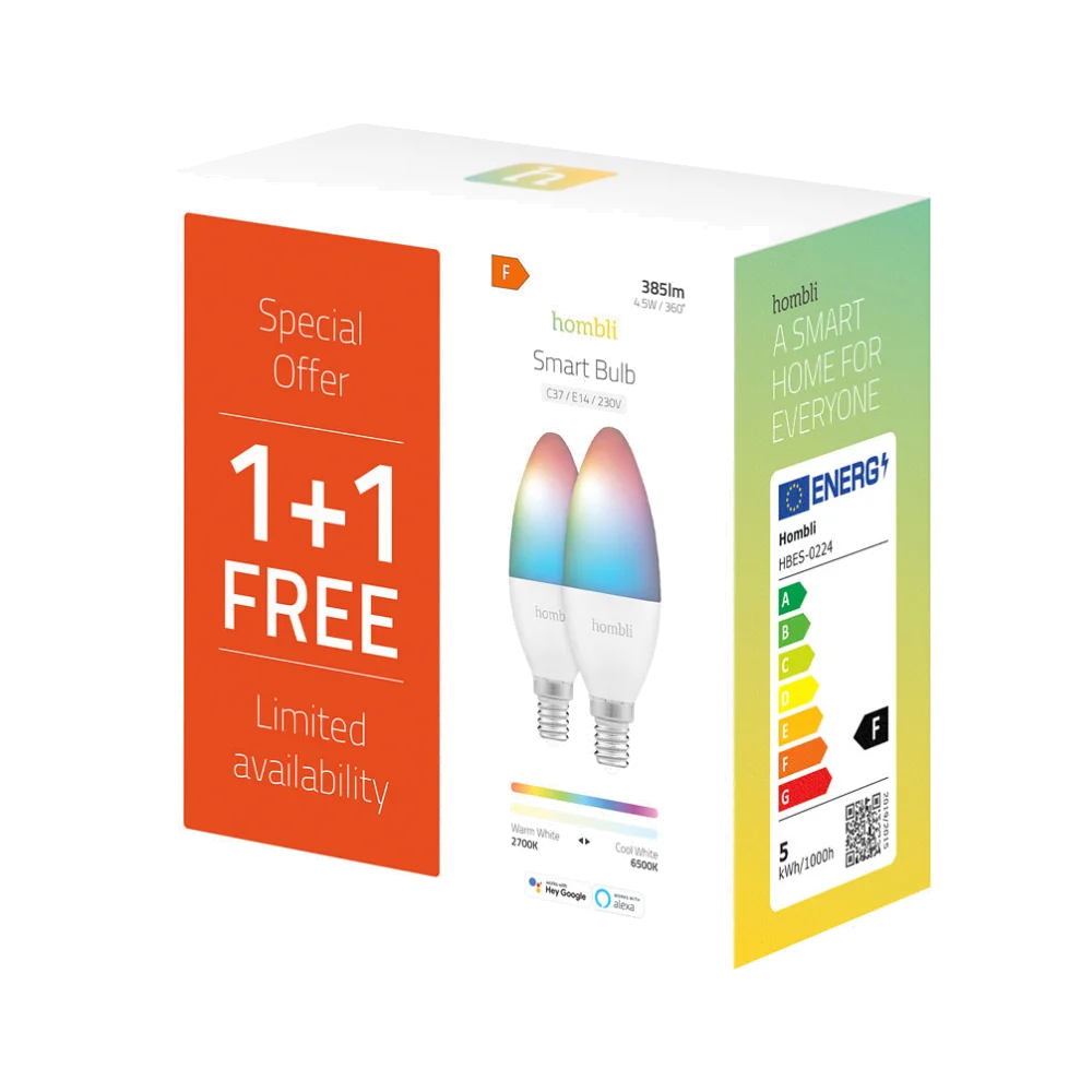 Hombli Smart Bulb 4.5W RGB & CCT (E14) V2
