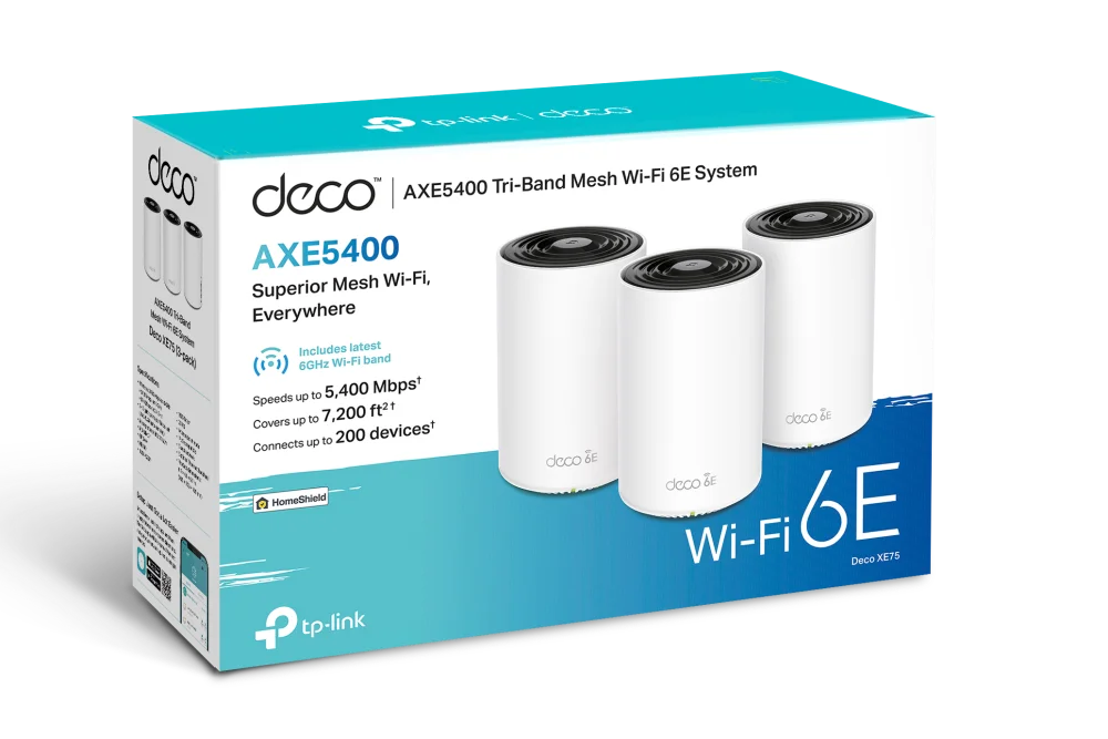 TP-LINK DECO XE75 3-PACK WIFI 6E MESH