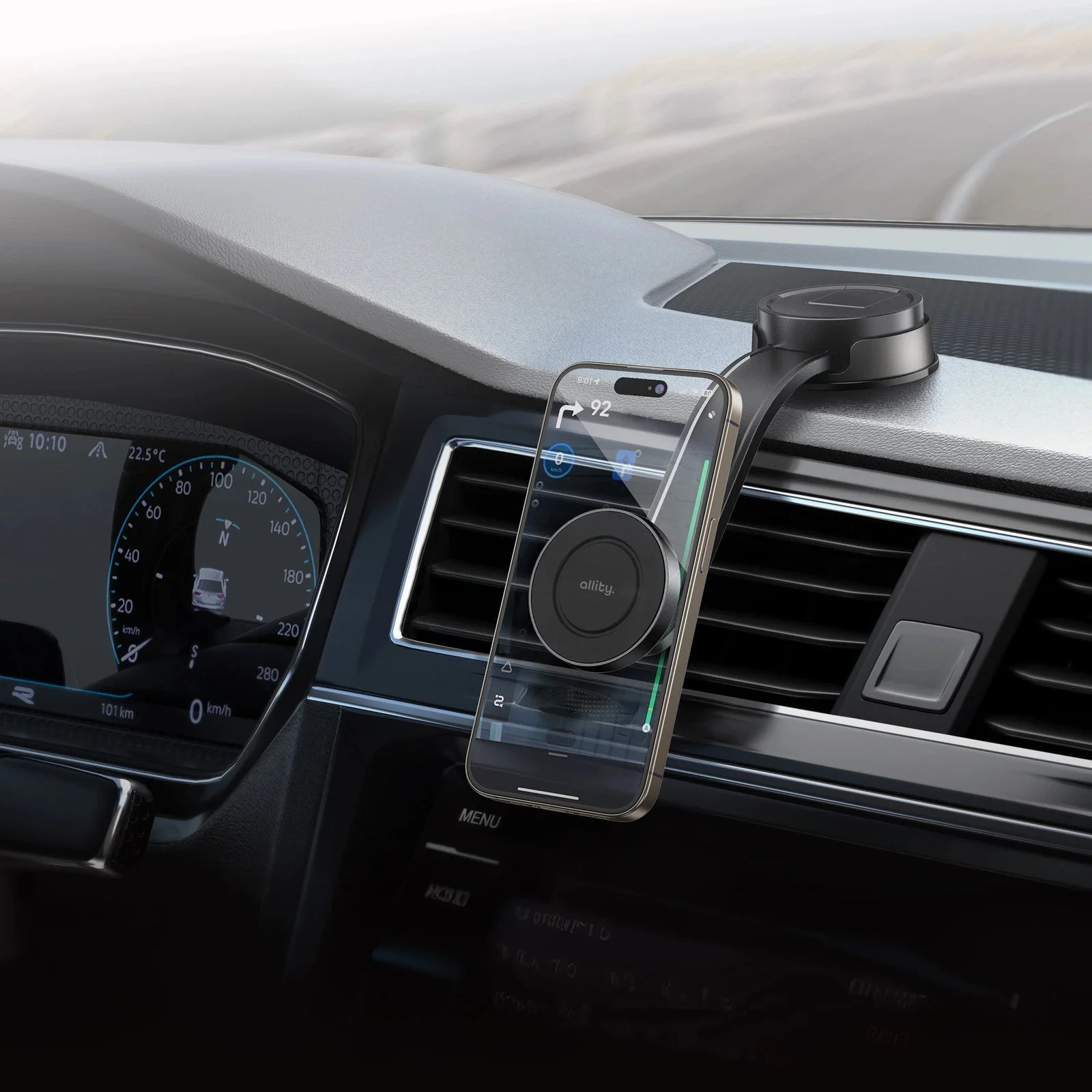Allity Magnetic Car Holder - Black