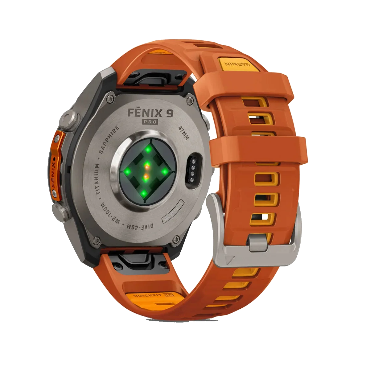 Garmin Fenix 9 Pro 47mm LTE - Grátt/appelsínugult