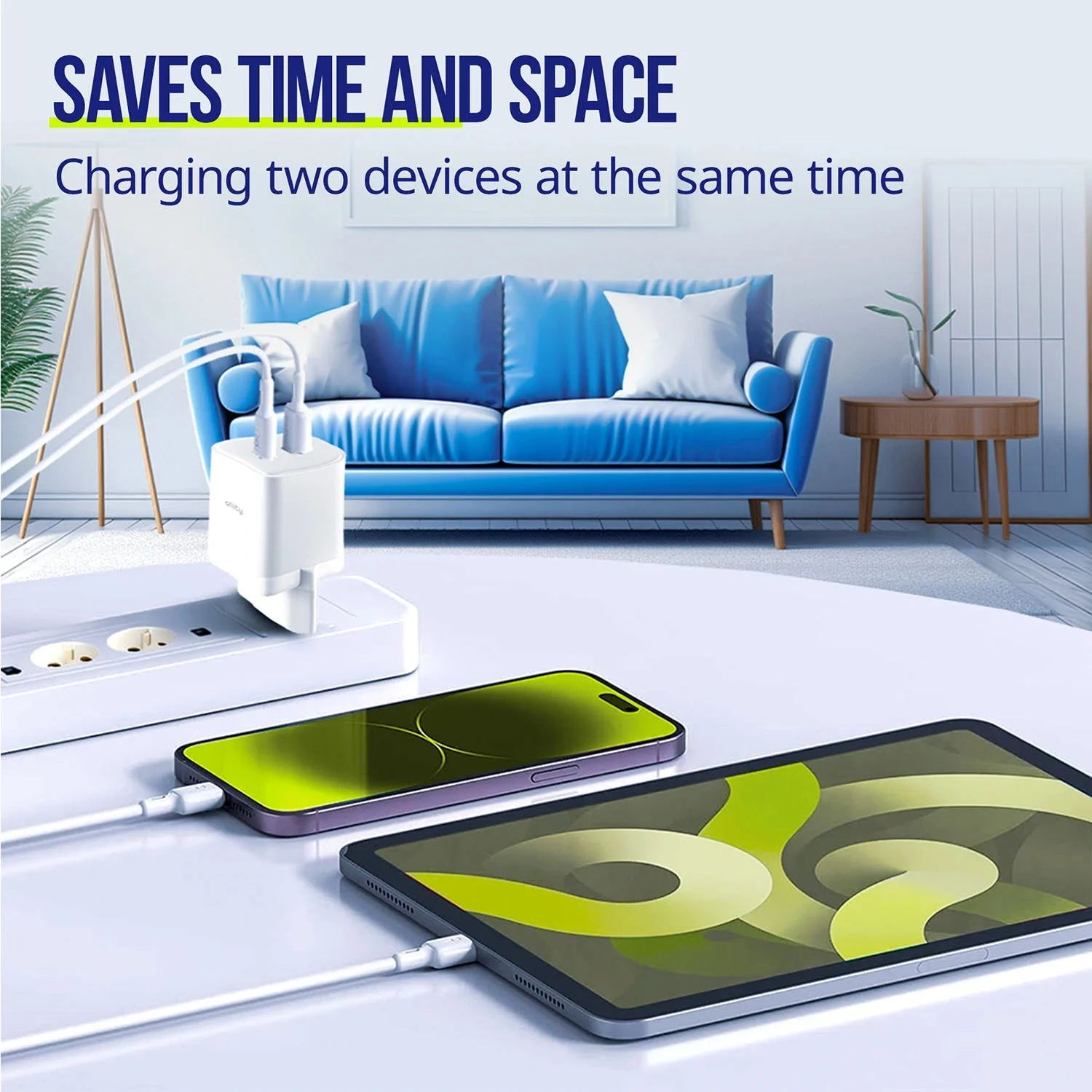 Allity Wall Charger GaN PD QC 2x USB-C 45W