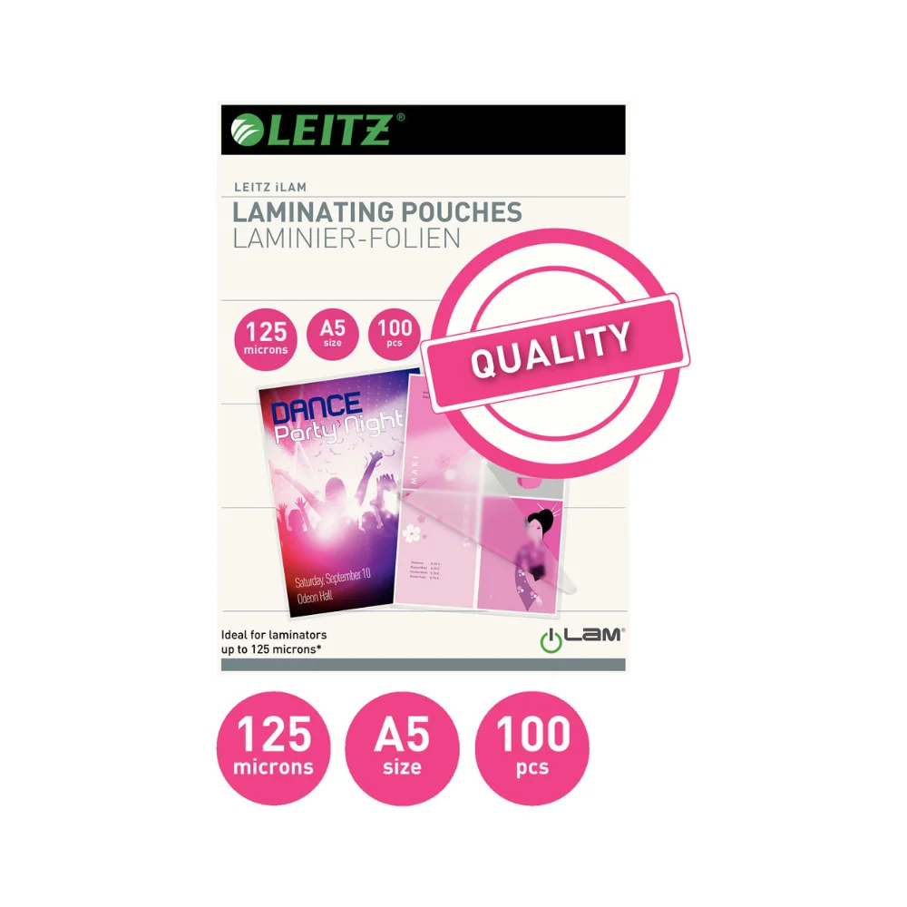 Leitz plöstunarvasi A5 125mic (100)