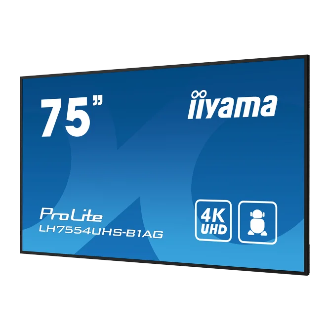 iiyama LH64, 75" 4K UHD, Signage 24/7,m/Wallmount
