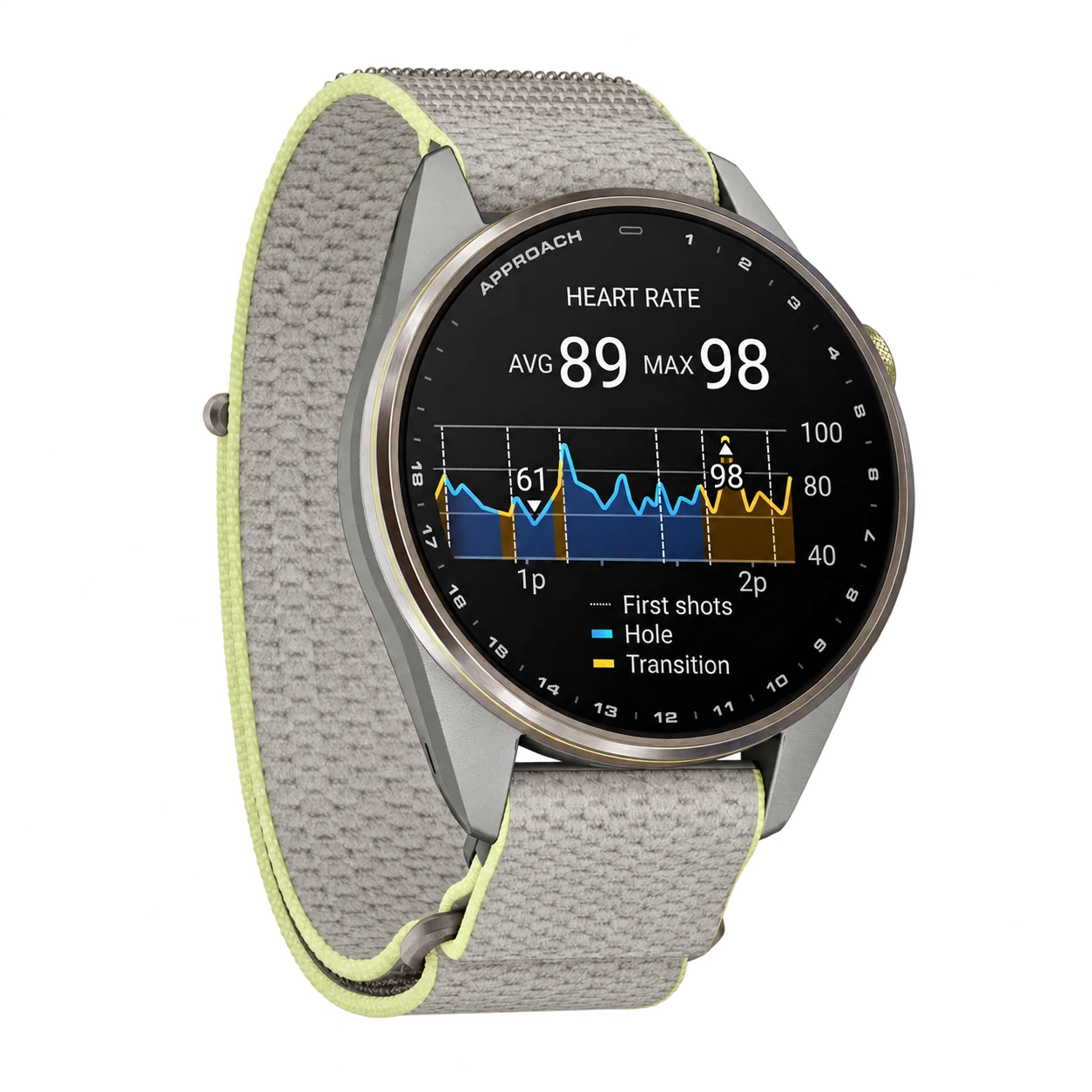 Garmin Approach S72 47 mm – Silfur / Grátt – önnur sýn