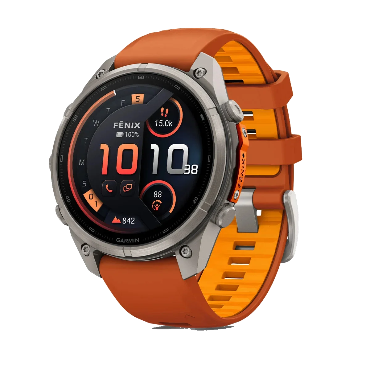 Garmin Fenix 9 Pro 47mm LTE - Grátt/appelsínugult