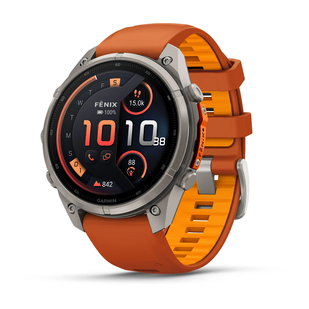 Garmin Fenix 9 Pro 47mm LTE - Grátt/appelsínugult