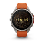 Garmin Fenix 9 Pro 47mm LTE - Grátt/appelsínugult