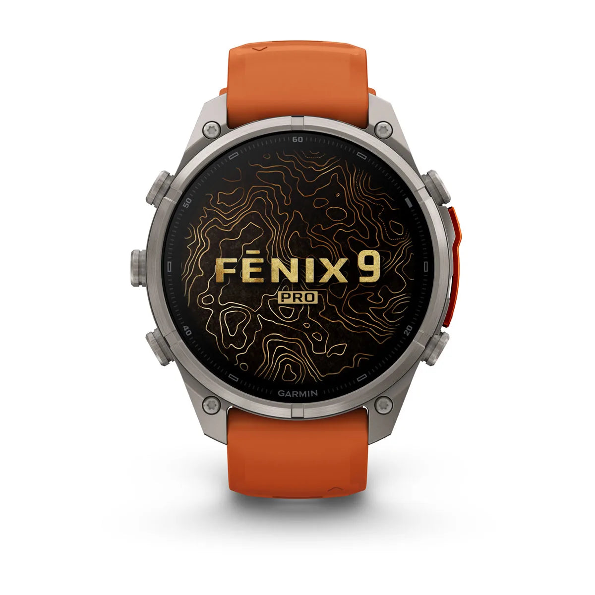 Garmin Fenix 9 Pro 47mm LTE - Grátt/appelsínugult