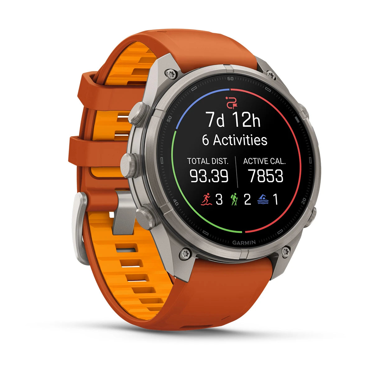 Garmin Fenix 9 Pro 47mm LTE - Grátt/appelsínugult
