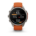 Garmin Fenix 9 Pro 47mm LTE - Grátt/appelsínugult