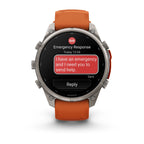 Garmin Fenix 9 Pro 47mm LTE - Grátt/appelsínugult