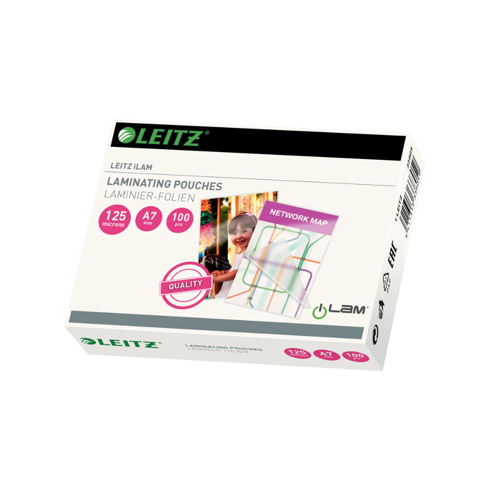 Leitz plöstunarvasi A7 125mic (100)