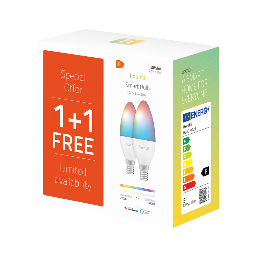 Hombli Smart Bulb 4.5W RGB & CCT (E14) V2