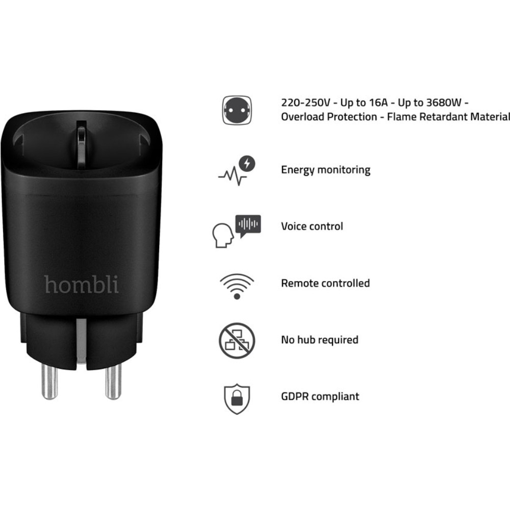 Hombli Smart Socket - Svört