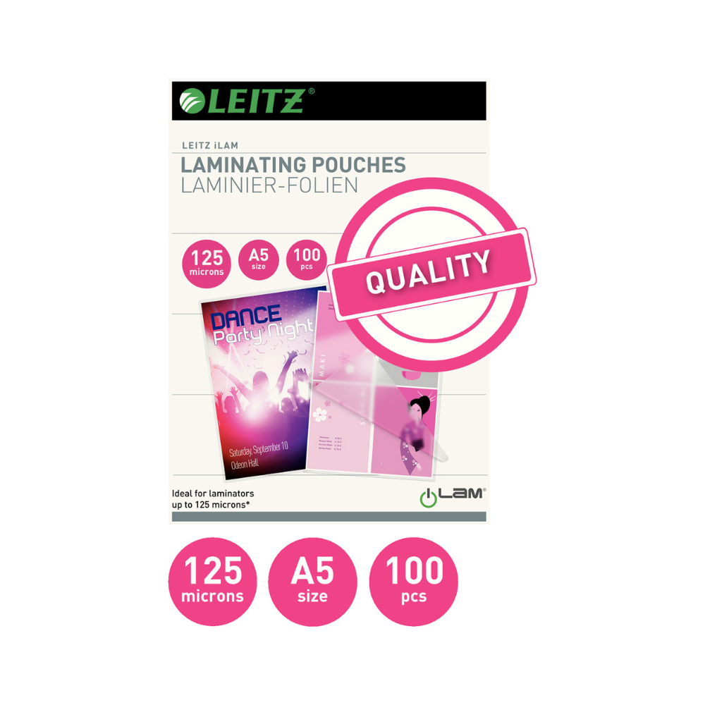 Leitz plöstunarvasi A5 125mic (100)