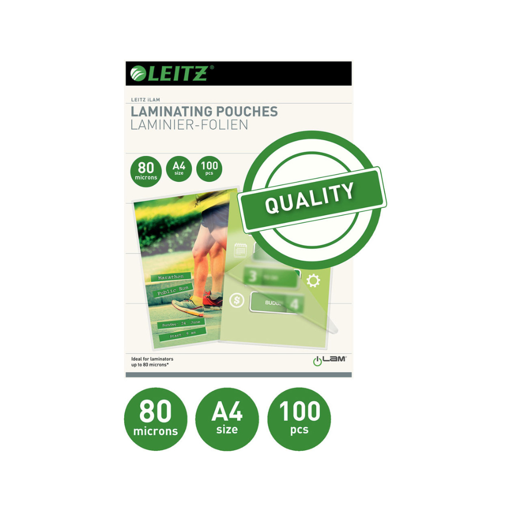 Leitz plöstunarvasi A4 80mic (100)