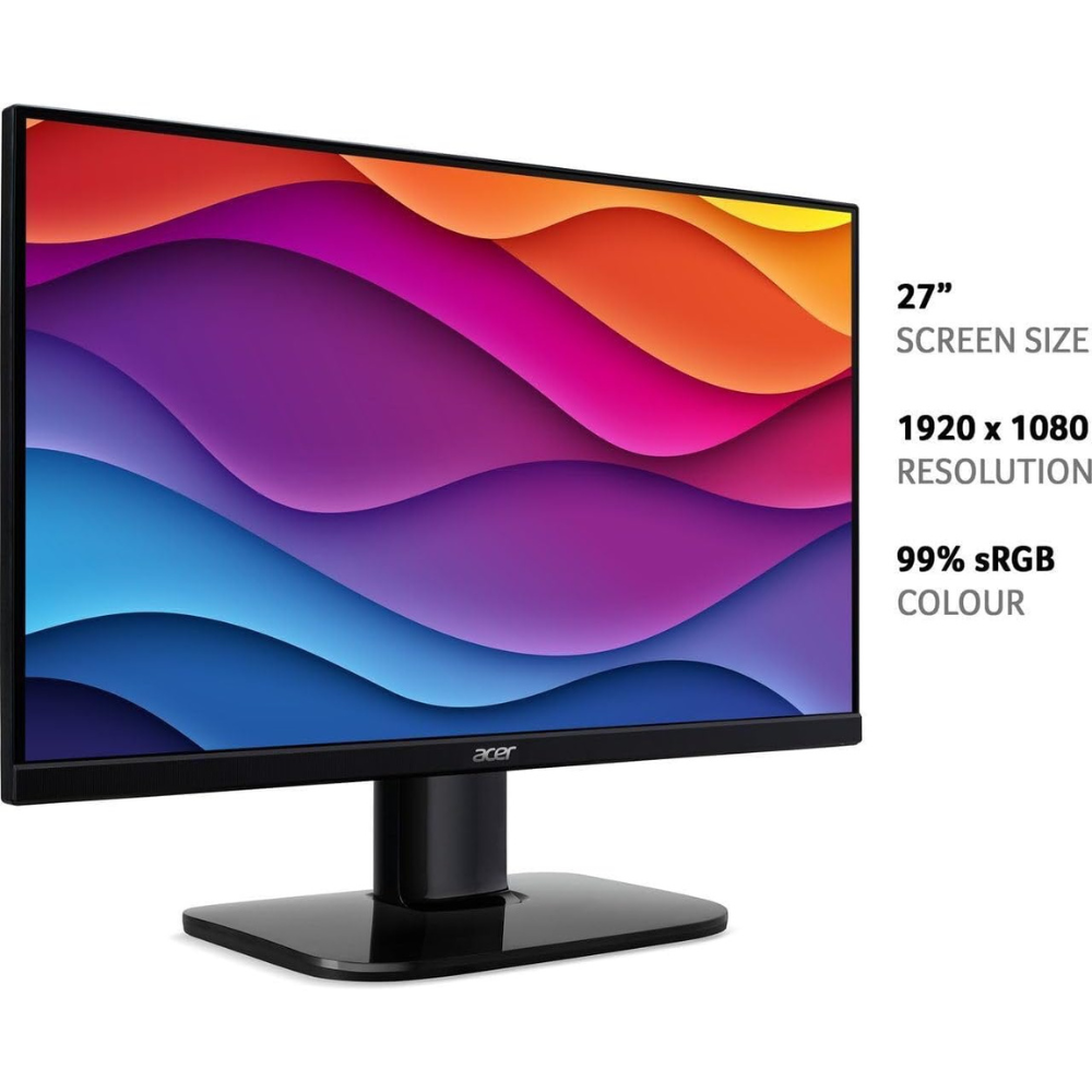 Acer 27" QHD IPS 100Hz skjár