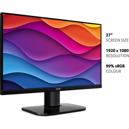 Acer 27" QHD IPS 100Hz skjár