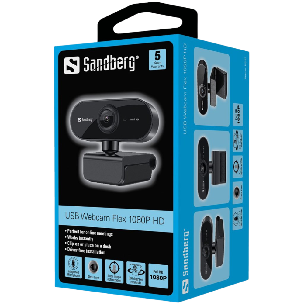 Sandberg USB Webcam Flex 1080P HD