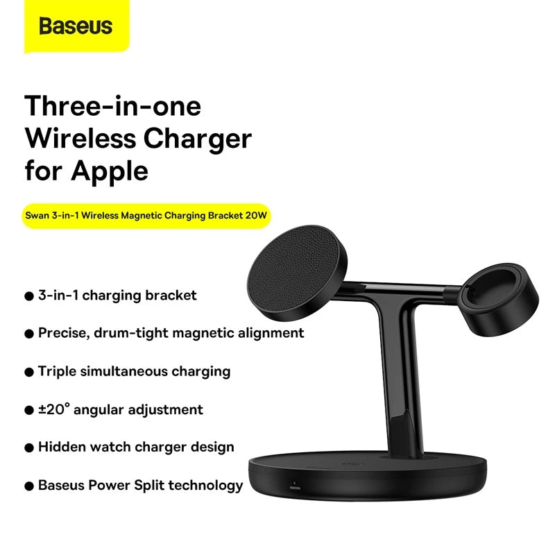 Baseus Swan 3in1 Magnetic Charging Bracket 15w