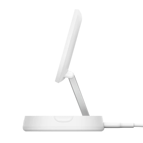 Belkin BoostCharge 2in1 15W þráðlaus hleðslustandur hvítur
