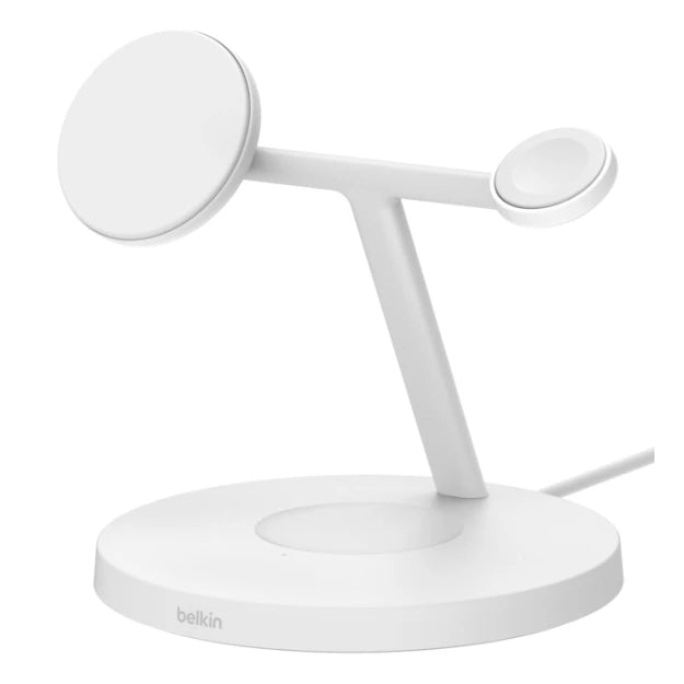 BELKIN 3-I-1 QI2 15W Hleðslustandur - Hvítur