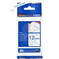 Brother fatamerkingarborði blátt á hvítu 12mm x 3m