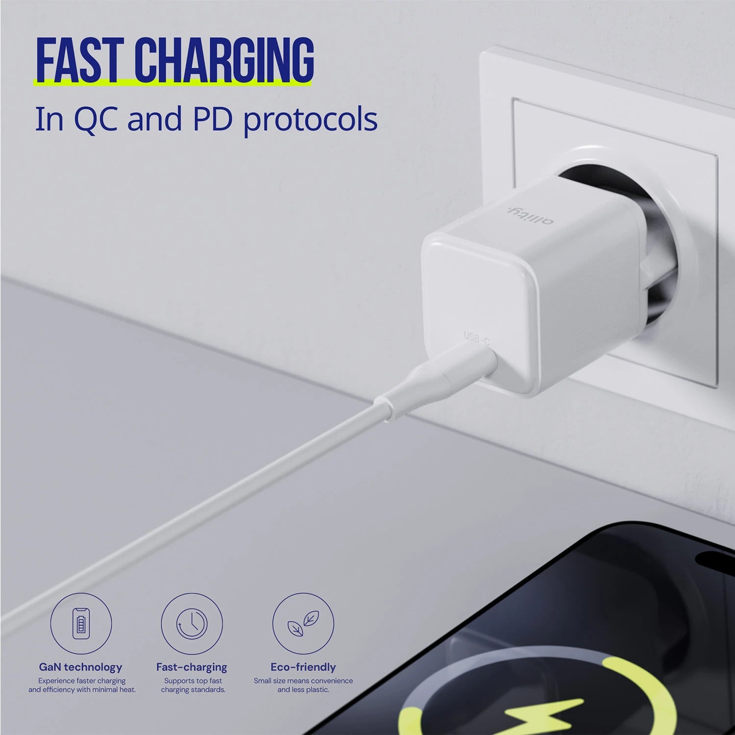 Allity Wall Charger GaN PD 20w USB-C