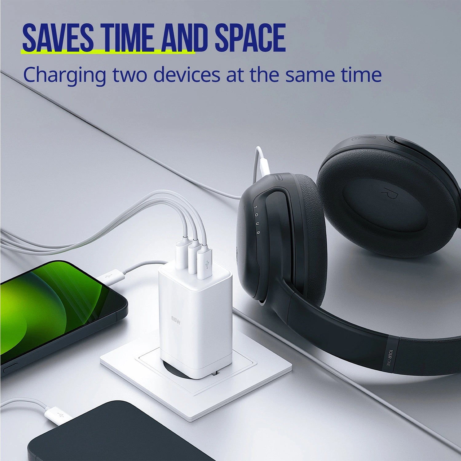 Allity Wall Charger GaN PD QC 2x USB-C 1x USB-A 65W