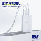 Allity Wall Charger GaN PD QC 2x USB-C 1x USB-A 65W