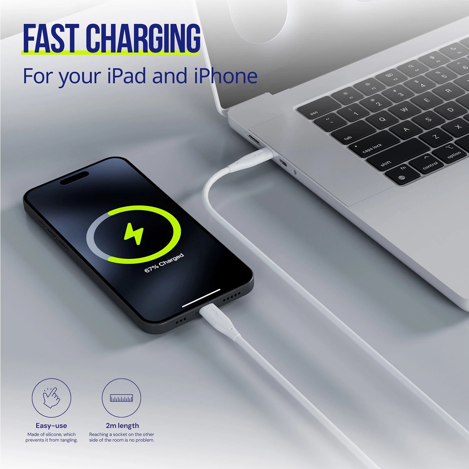 Allity USB-C - USB-C 2.0m 60W - White