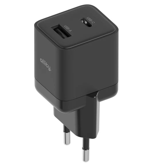 Allity Wall Charger GaN PD 20w USB-C/USB-A - Black