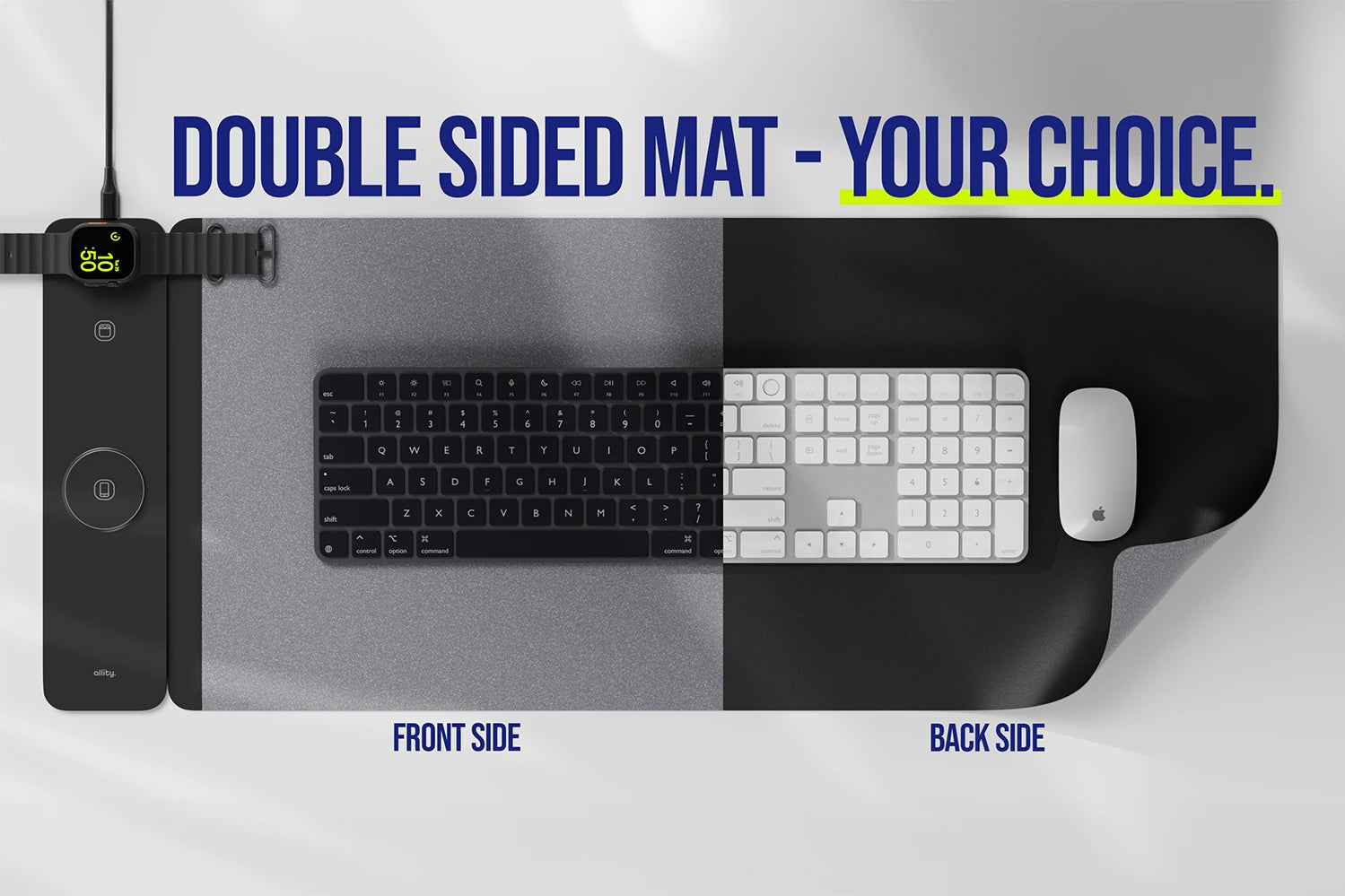 Allity 3in1 skrifborðsmotta og hleðsla.