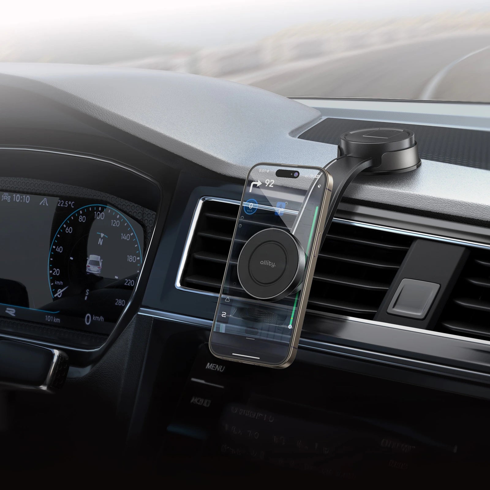 Allity Magnetic Car Holder - Black