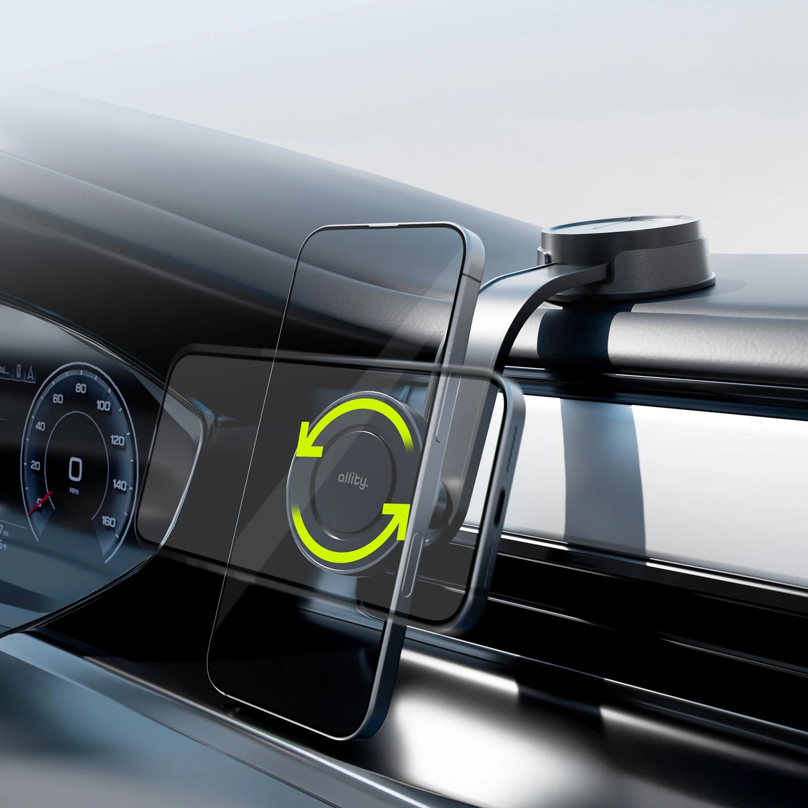 Allity Magnetic Car Holder - Black