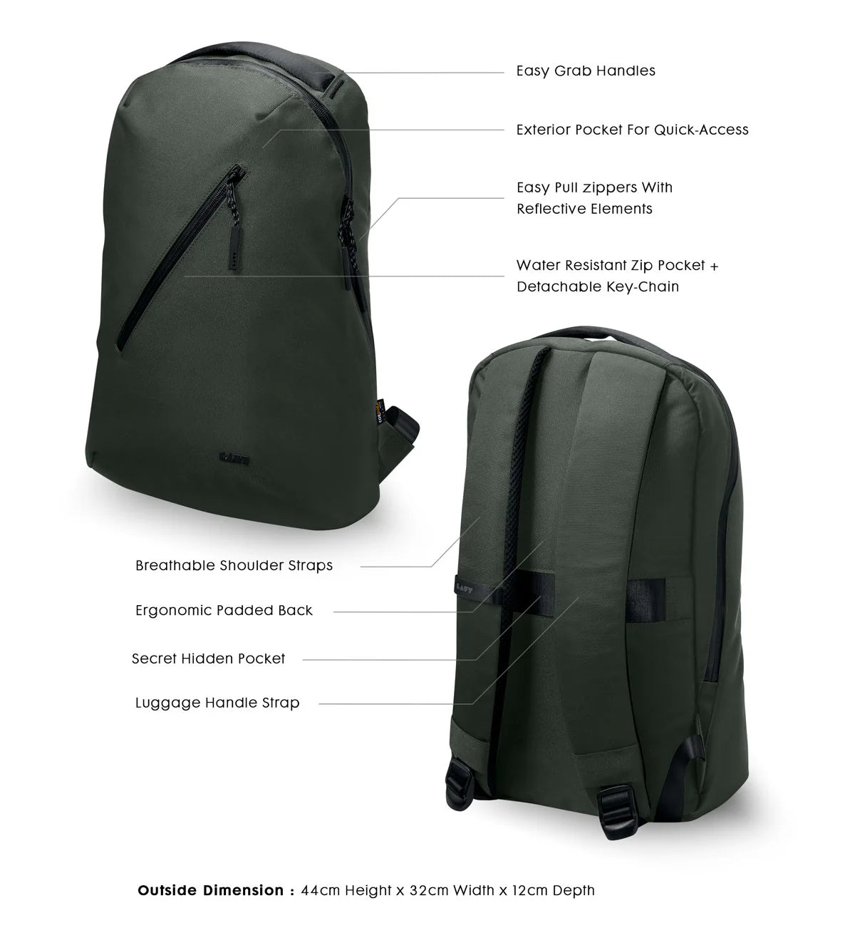 Laut Urban City Day 12l bakpoki - Black