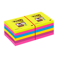 3M Post-it Super Sticky Notes 76x76 Rainbow (12)